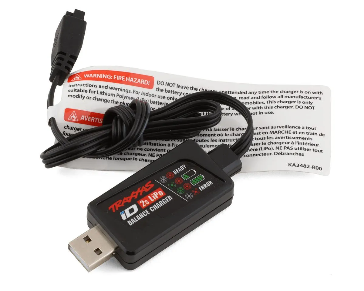 Traxxas ID USB 2-Cell Balance Charger untuk baterai LiPo RC dari Frisman